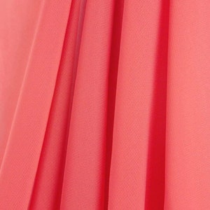 58/60" Wide 100% Polyester Soft Light Weight, Sheer, See Through Chiffon Fabric Sold By The Yard. Coral