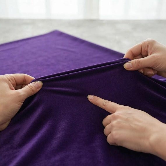 Light Purple Stretch Velvet Fabric, 58" Wide, Apparel Sewing, Sold By The Yard