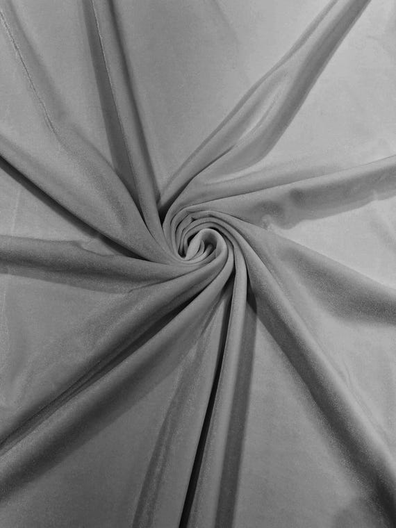 Silver Stretch Velvet Fabric, 58" Wide, Apparel Sewing, Sold By The Yard