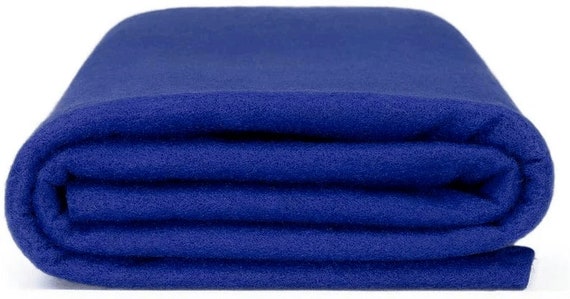 Royal Blue Acrylic Felt Fabric by the Yard Crafts Fabric 72 Inches