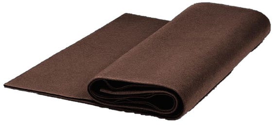 Brown Acrylic Craft Felt Fabric by The Yard 72" Wide.
