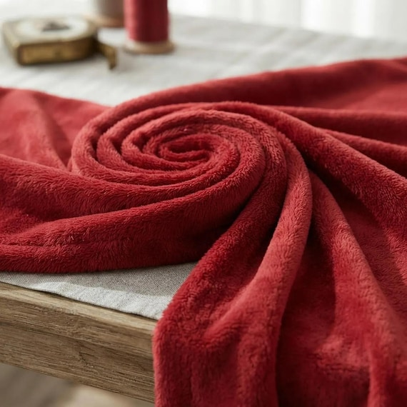 Red Solid Minky Fabric, 58" Wide| Stuff Animals| Blankets