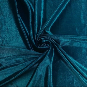 Aqua 58"/60 Inches Wide Royal Velvet Upholstery Fabric. Sold By The Yard.