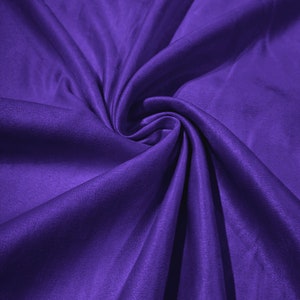 Purple Faux Suede Polyester Fabric | Microsuede | 58&quot; Wide | Upholstery Weight, Tablecloth, Bags, Pouches, Cosplay, Costume|