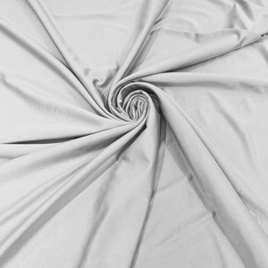White Shiny Milliskin Nylon Spandex Fabric 4 Way Stretch 58&quot; Wide Sold by The Yard