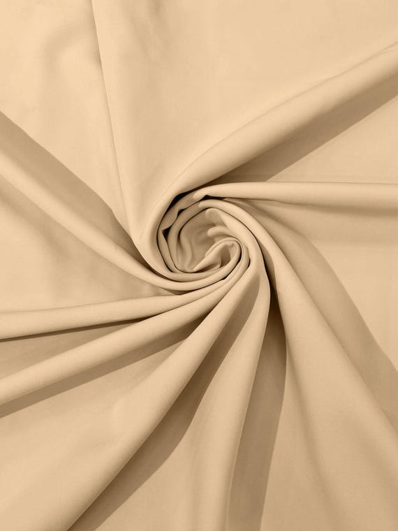 Nude Dull 4 Way Stretch Crepe Fabric/Medium Crepe-Bridal Fabric/Apparel Fabric/Polyester Crepe-Spandex