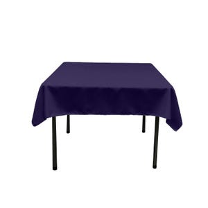 Square Polyester Poplin Table Overlay - Purple - Diamond. Choose Size Below