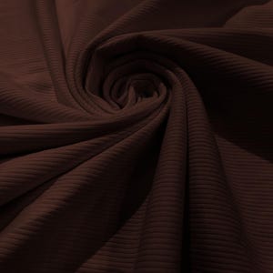 Kastanien-Schweres Gewicht 380GSM Stretch Rib Strickgewebe Rayon Spandex. Große Lagerware