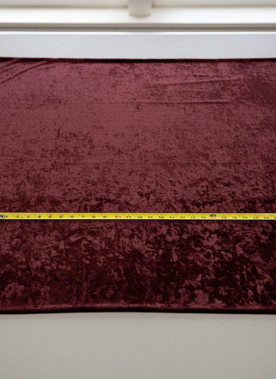 Cranberry Crushed Velvet Fabric, 58 Inches Wide for Costumes and Apparel
