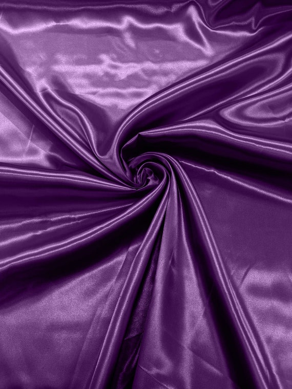 Barney Marine Shiny Charmeuse Satin Fabric for Wedding Dress/Crafts Costumes/58” Wide /Silky Satin