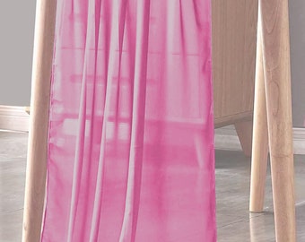 Bright Pink Chiffon Sheer Table Runner for Wedding, Decorations for Birthday Parties, Banquets, Engagements