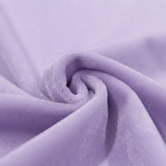 Lavender Stretch Velvet Fabric, 58" Wide, Apparel Sewing, Sold By The Yard