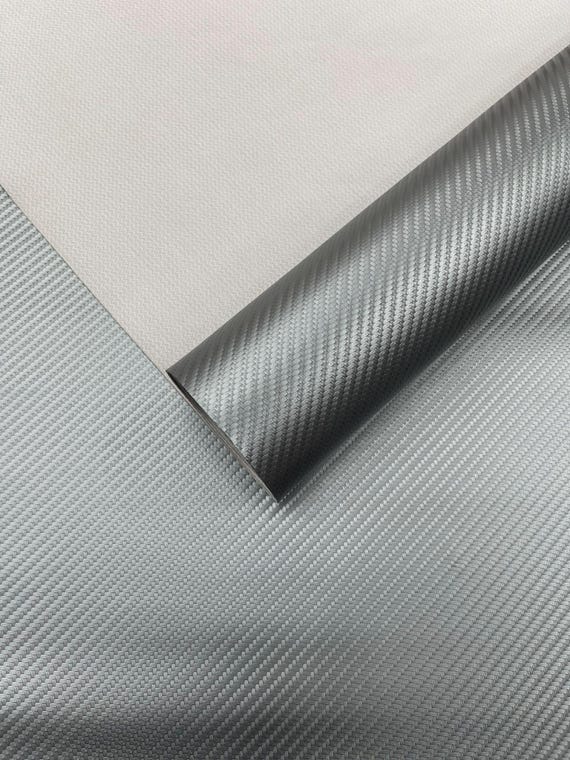 Gray Carbon Fiber Marine Vinyl Upholstery Fabric/Crafting Apparel Vinyl Fabric 54" Wide