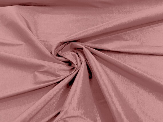 Pink Rose Taffeta Stretch Fabric 2-Way Stretch 58" Wide, Fashion Dress Clothing Draping Prom Gown Bridal Dress Fabric
