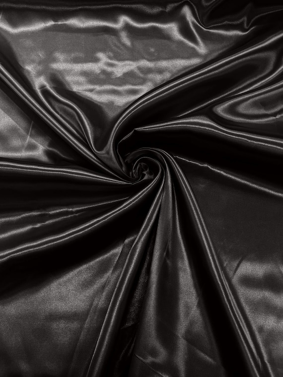 Charcoal Shiny Charmeuse Satin Fabric for Wedding Dress/Crafts Costumes/58” Wide /Silky Satin