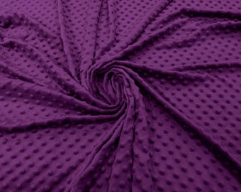 Magenta 58" Wide 100% Polyester Minky Dimple Dot Soft Cuddle Fabric SEW Craft Sold by The Yard.