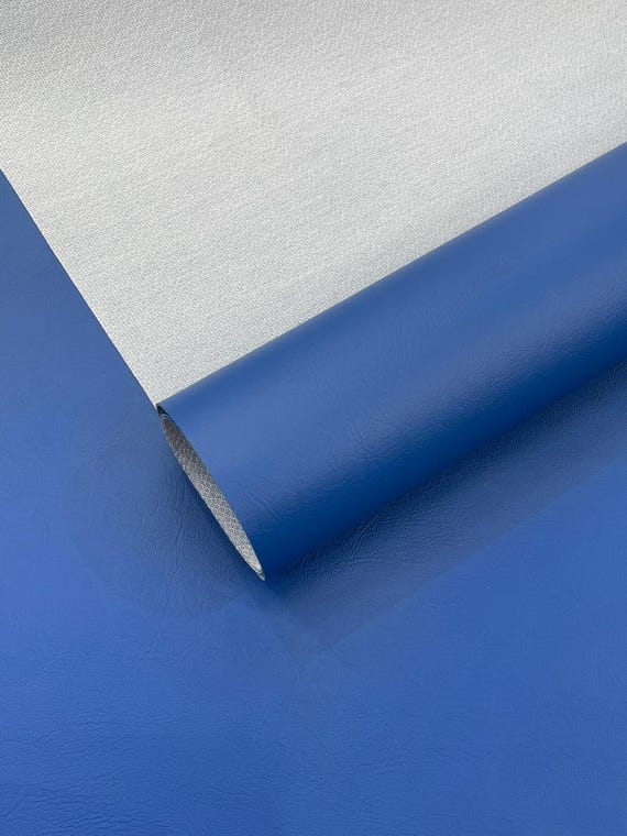 Royal Blue Marine Vinyl Fabric Sold by The Yard/Vinyl Fabric Faux Leather Pleather Upholstery 54" Wide