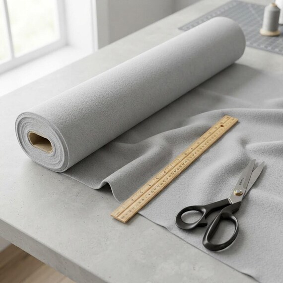 Silver Solid Polar Fleece Fabric Anti-Pill 58" Wide | Soft Polyester Blanket, Jacket.