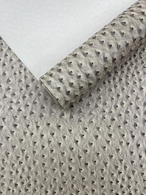 Light Coffee Classic Ostrich Upholstery Vinyl Fabric / Faux Leather Accessories Crafting Apparel Upholstery Vinyl Fabric 54" Wide.
