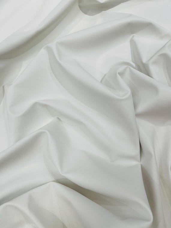 White Stretch Vinyl Fabric, Plaid Pattern, 4-Way Stretch, Medium Weight, Sold By The Yard.