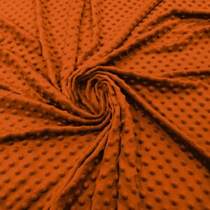 Orange 58" Wide 100% Polyester Minky Dimple Dot Soft Cuddle Fabric SEW Craft Sold by The Yard.