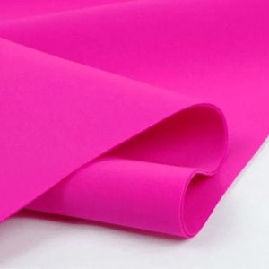 58/60&quot; Wide 90% Polyester / 10 percent Spandex Neoprene Scuba Fabric Sold By The Yard. Fuchsia