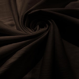 Schokolade Schwerer Gewicht 380GSM Stretch Rib Strickstoff Rayon Spandex. Große Lagerware