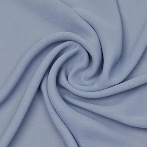 58/60" Wide 100% Polyester Soft Light Weight, Sheer, See Through Chiffon Fabric Sold By The Yard. Steel Blue