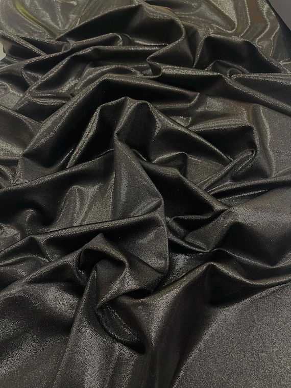 Black Foggy Foil All Over Foil Metallic Nylon Spandex 4 Way Stretch/58" Wide