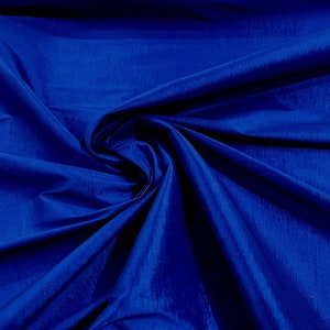 Dark Royal Blue Taffeta Stretch Fabric 2-Way Stretch 58&quot; Wide, Fashion Dress Clothing Draping Prom Gown Bridal Dress Fabric