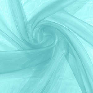 Dark Aqua 58/60 "breit 100% Polyester weich, leicht, schiere, durchsichtig Kristall Organza Stoff/Cosplay Kostüme, Röcke.