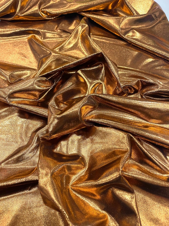 Copper Foggy Foil All Over Foil Metallic Nylon Spandex 4 Way Stretch/58" Wide