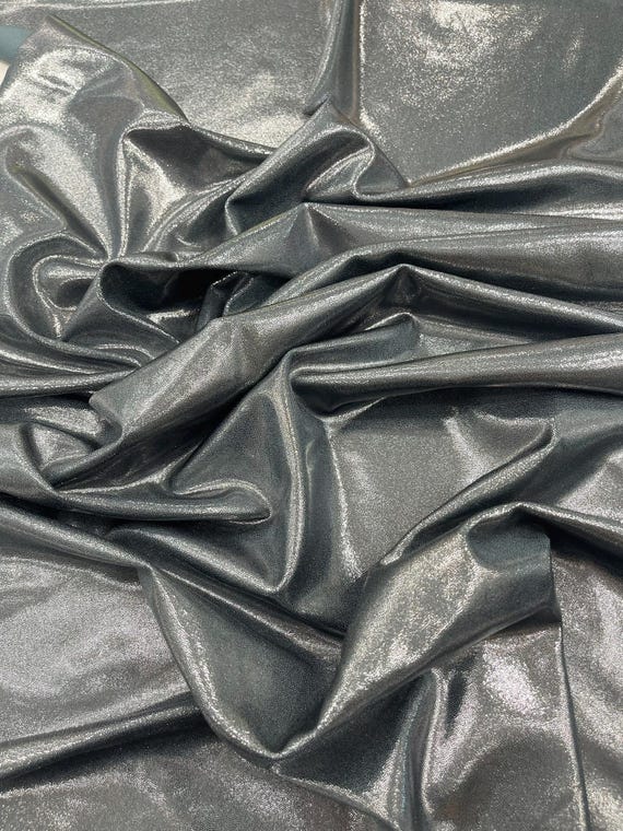Gun Metal Foggy Foil All Over Foil Metallic Nylon Spandex 4 Way Stretch/58" Wide