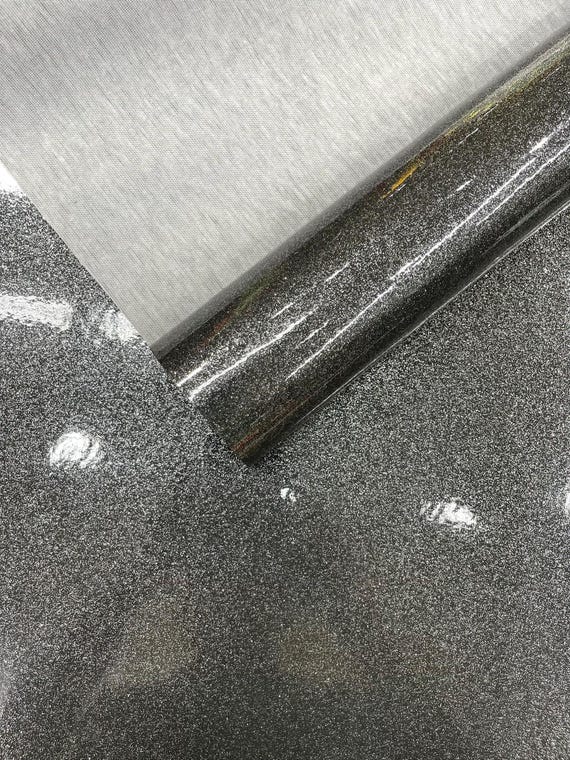 Charcoal Sparkle Glitter Upholstery Vinyl Fabric / Crafting Apparel Upholstery Vinyl Fabric 54" Wide.