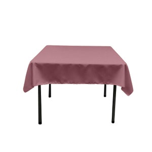 Mauve  Square Polyester Poplin Table Overlay - Diamond. Choose Size Below