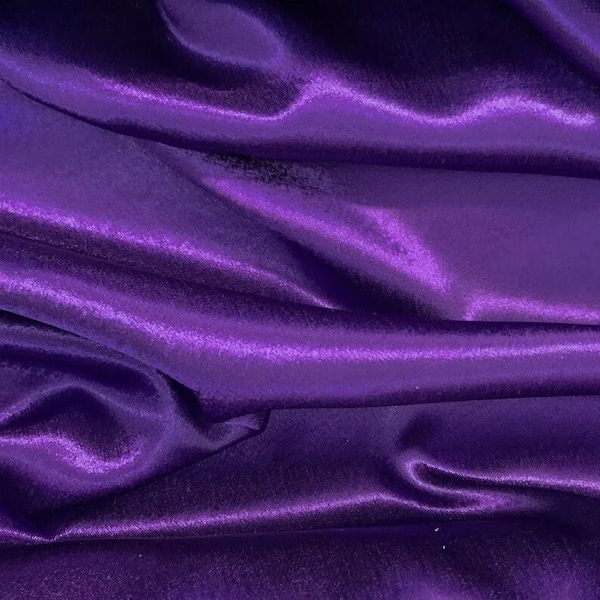 Crepe Back Satin Bridal Fabric Draper-Prom-Wedding-Nightgown- Soft 58"-60" Inches Sold by The Yard. Purple
