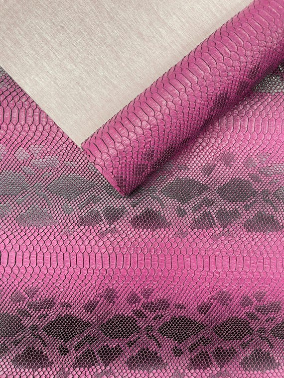 Purple Viper Snake Skin Texture Faux Leather Fabric| 54" Wide| Upholstery| Bags.