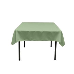 Square Polyester Poplin Table Overlay - Sage Green - Diamond. Choose Size Below