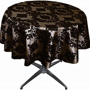 Brown Taffeta Flocking Damask Table Rounds for Wedding, Bridal Shower/Baby Shower, Dinner, Special Events/Home Decor.