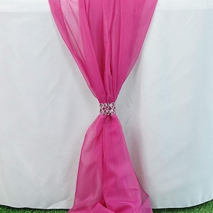 Fuchsia Chiffon Table Runner Extra Long, Wedding Runners, Holiday Table Runners, Long Table Runners.