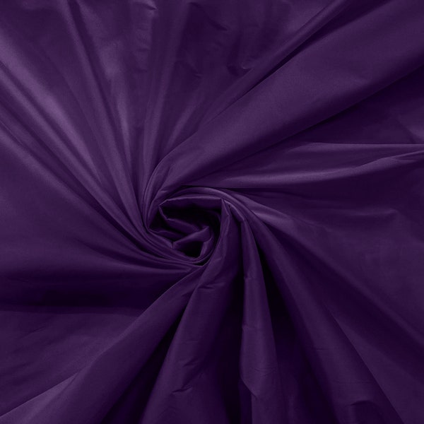 Plum 100% Polyester Imitation Silk Taffeta Fabric 55" Wide/Costume/Dress/Cosplay/Wedding.