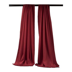 Cranberry 2 Panels Backdrop Drape, All Sizes Available in Polyester Poplin, Party Supplies Curtains.