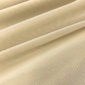 Champagne 58/60&quot; Wide Solid Stretch Power Mesh Fabric Nylon Spandex Sold By The Yard.
