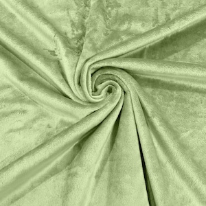 Asparagus Minky Solid Silky Plush Faux Fur Fabric - Sold by the yard