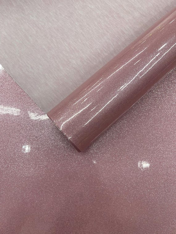 Pink Sparkle Glitter Upholstery Vinyl Fabric / Crafting Apparel Upholstery Vinyl Fabric 54" Wide.