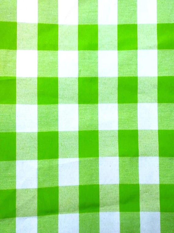 Apple Gingham 1 Inch Checkered Poly Cotton 58" Wide Fabric- Sold by the yard