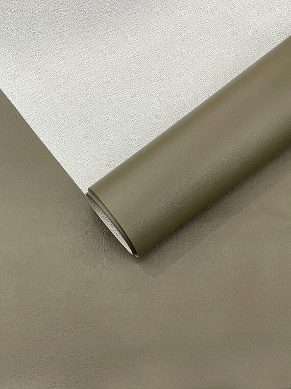 Olive Marine Vinyl Fabric Sold by The Yard/Vinyl Fabric Faux Leather Pleather Upholstery 54" Wide