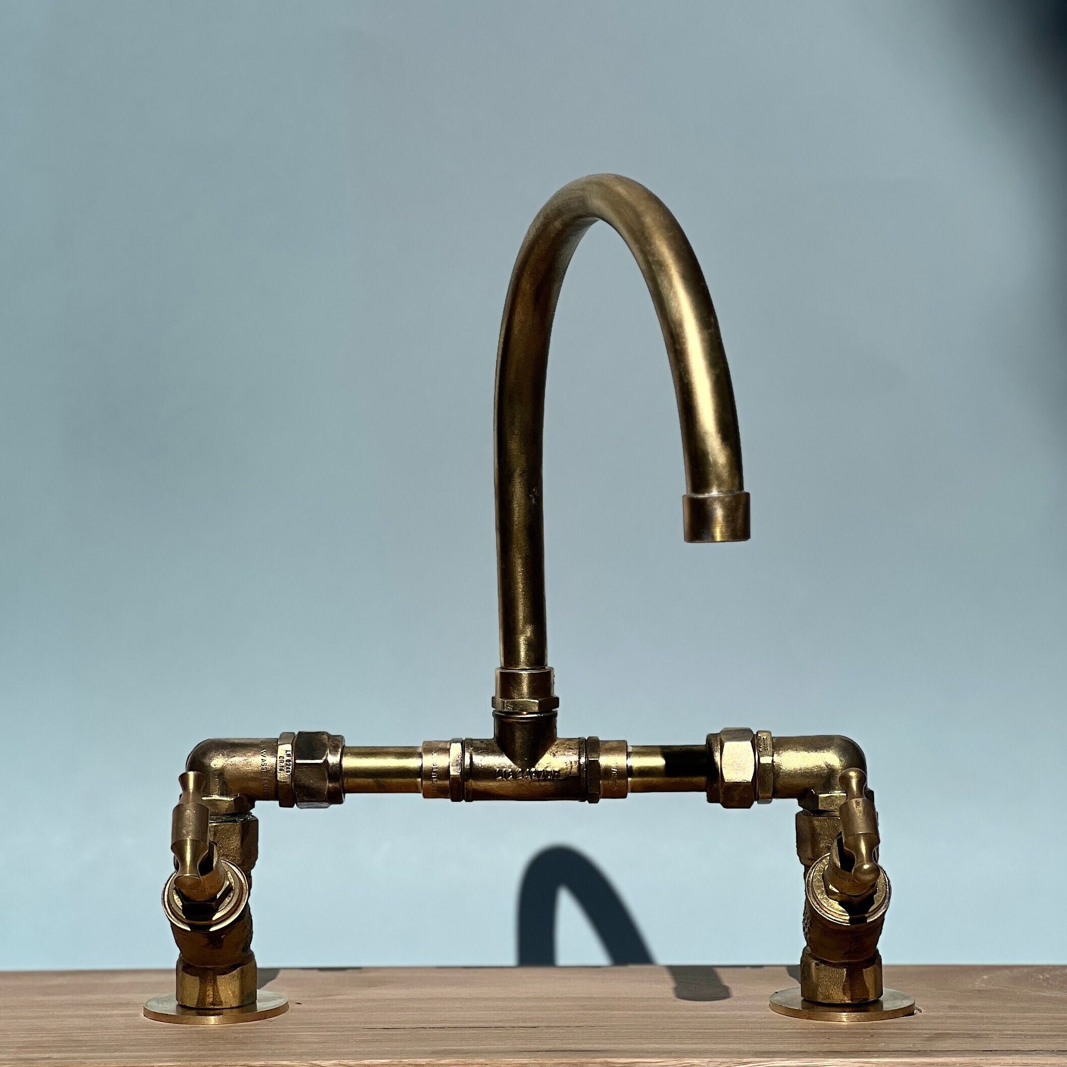 Victoria Industrial Brass Tap Set - Etsy Australia