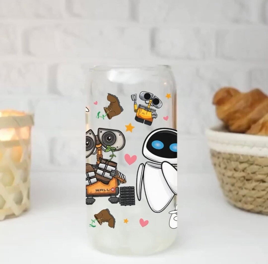 WALLE and Eve Glass Cup Etsy