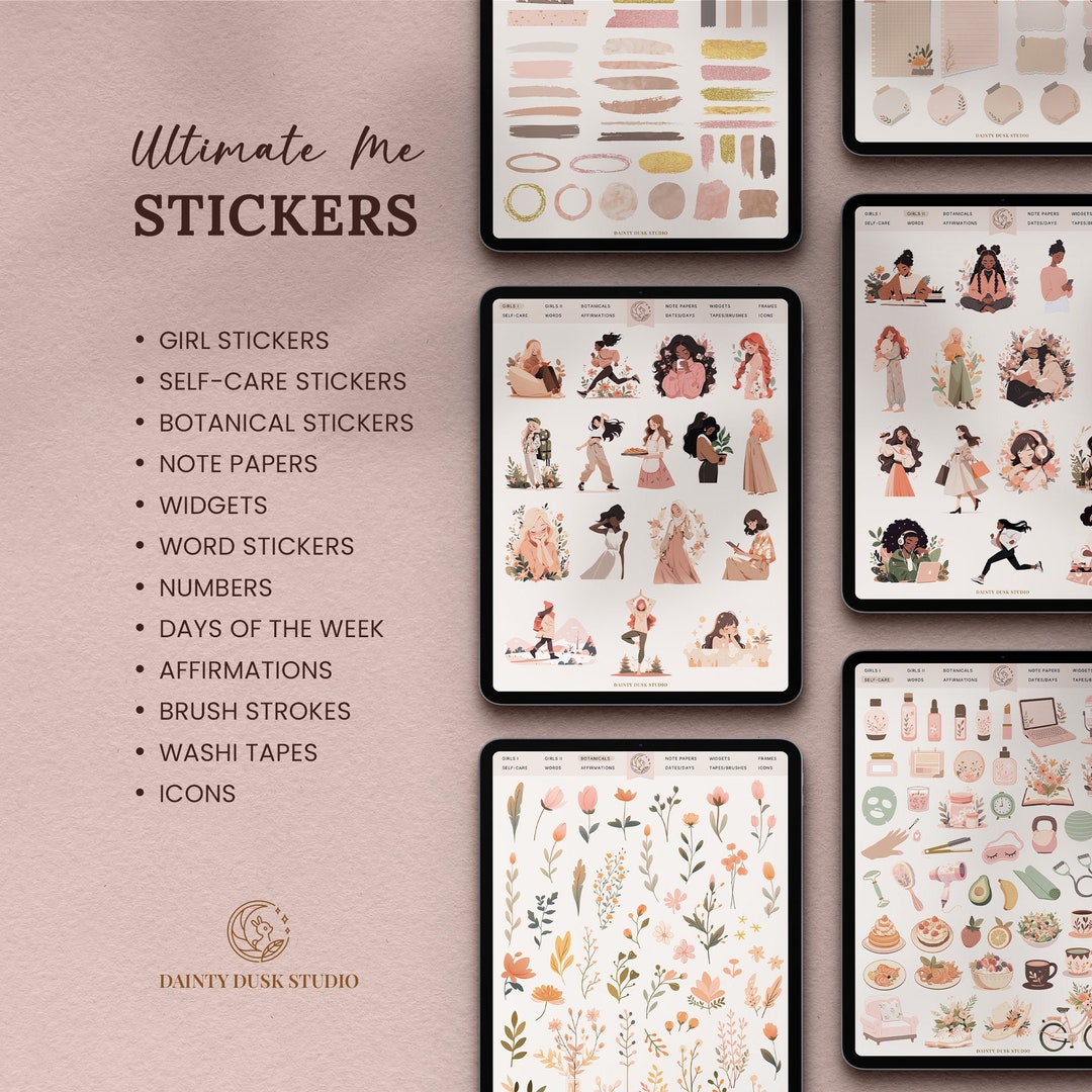 Ultimate Me Stickers for Digital Planners, Self-care Stickers, Planner ...